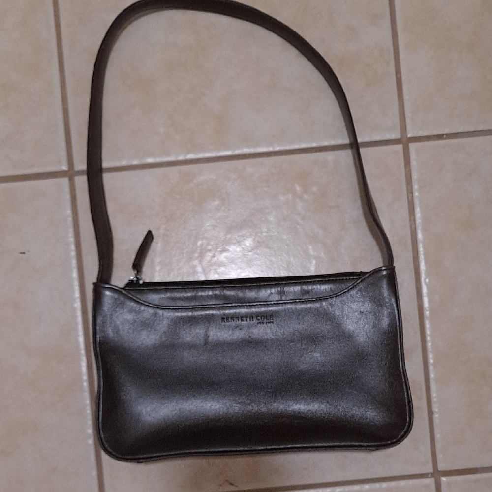 Kenneth Cole Brown Leather Shoulder Bag